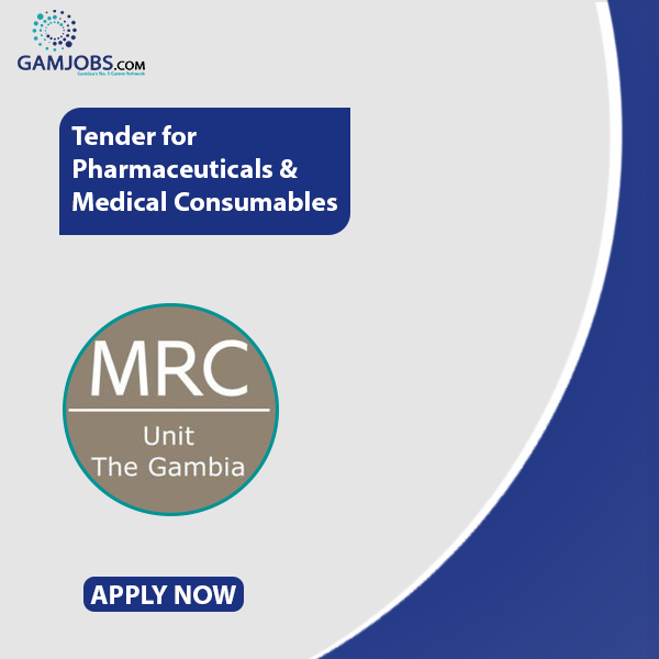 The Medical Research Council Unit The Gambia (MRCG at LSHTM) invites bids from eligible and qualified companies for the Supply of Pharmaceuticals and Medical Consumables. For more info visit: gamjobs.com/jobs/tender-fo… Deadline: January 30, 2026.