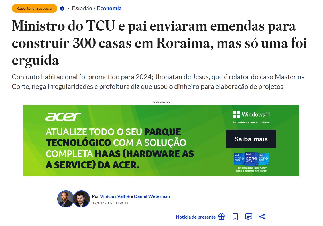 andreshalders's tweet image. O ministro pró-Master do TCU, Jhonatan de Jesus, era antes deputado por Roraima

O garotão e o pai dele, o senador Mecias de Jesus, mandaram R$ 13MM para construir 300 casas em Iracema RR

Só uma ficou pronta. UMA. E está abandonada

✍️@viniciusvalfre e @DanielWeterman