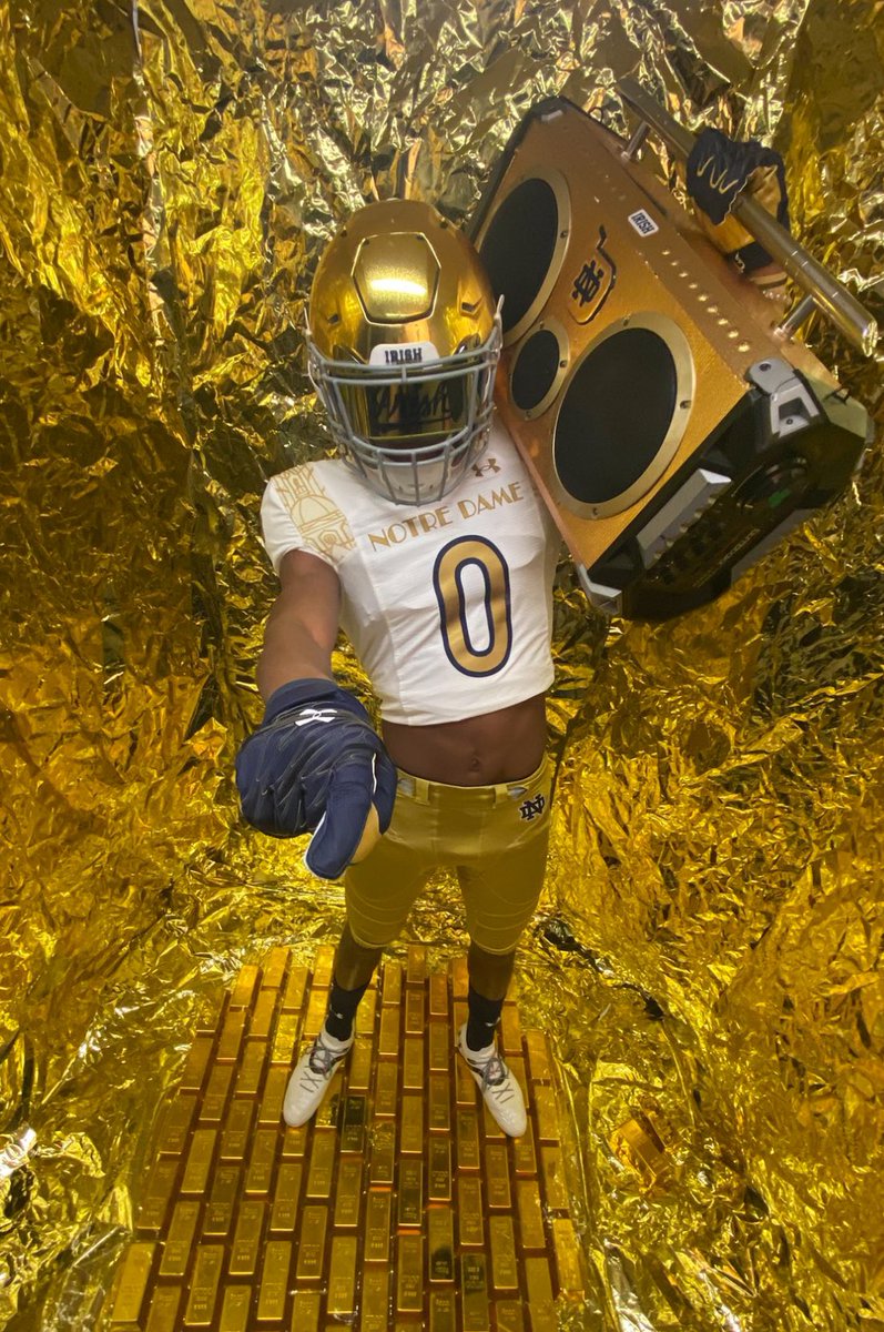 NDrecruiting01's tweet photo. Notre Dame has landed a commitment from former Ohio State WR Quincy Porter.

The 6’4” 210 pound WR was ranked as a 5 ⭐️ and the 13th overall player (# 2 WR) in the class of 2025, according to On3.

HUGE GET FOR THE IRISH!! https://t.co/INFSuMnKb0