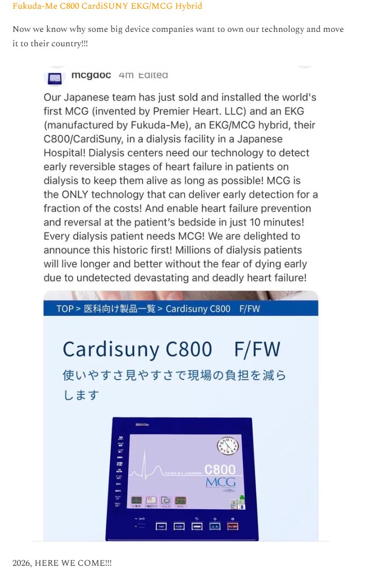AllicinV's tweet photo. The C800 CardiSuny device is the latest addition to the #AI family of machine learned devices in Japan that can track your cardiovascular machine state relative to your DNA operating system performance. The Multifunction Cardiogram (#MCG) is the world's leading AI technology that has been machine learned on millions of humans. The Japanese have the hardest cardiovascular system to diagnose because it is smaller than the other human races. MCG excels where other technologies like ECG & EKG are blind. This lets you track the value of your therapeutics (AllicinV, etc.) and diet relative to heart health in a non-invasive way on a more regular frequency with 95%+ accuracy.   #Cardiovascular #heart #Pulmonary #MCG #Japan #Japanese #USA #MAHA #MAGA #EKG #ECG #MCG #IoT #MachineLearning #DNA #RNA #OperatingSystem #AllicinV #AllicinM #C800 #CardiSuny #C800CardiSuny

https://t.co/xfo65p6Ex9
