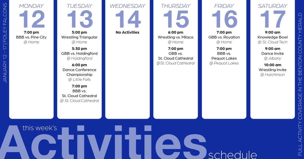 Get ready for a great week!

Don't forget to subscribe for full coverage of this week's activities! bentonconews.creativecirclemedia.com/subscribe/

#bentoncountyherald #starpublications