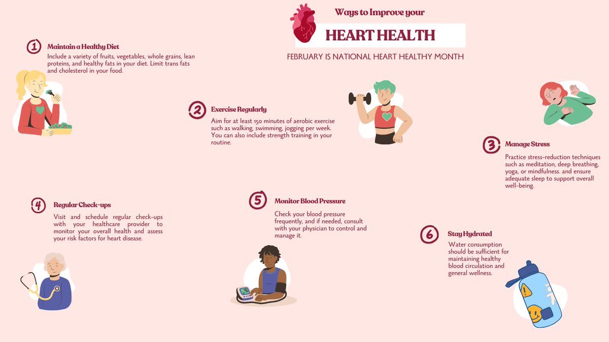 Let’s prioritize our hearts by eating right, staying active, and managing stress. A few simple changes can make a big difference. Take care of your heart today for a healthier tomorrow!