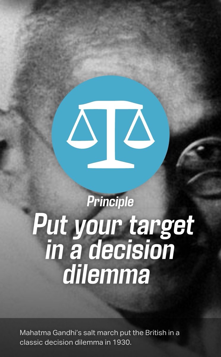 ConceptualJames's tweet image. This is straight out of Beautiful Trouble. It's called mid-level violence, a type of provocation that puts its target in a "decision dilemma" using "strategically escalating" provocations until they get a reaction.

The logic is "your enemy's reaction is your real action," and…