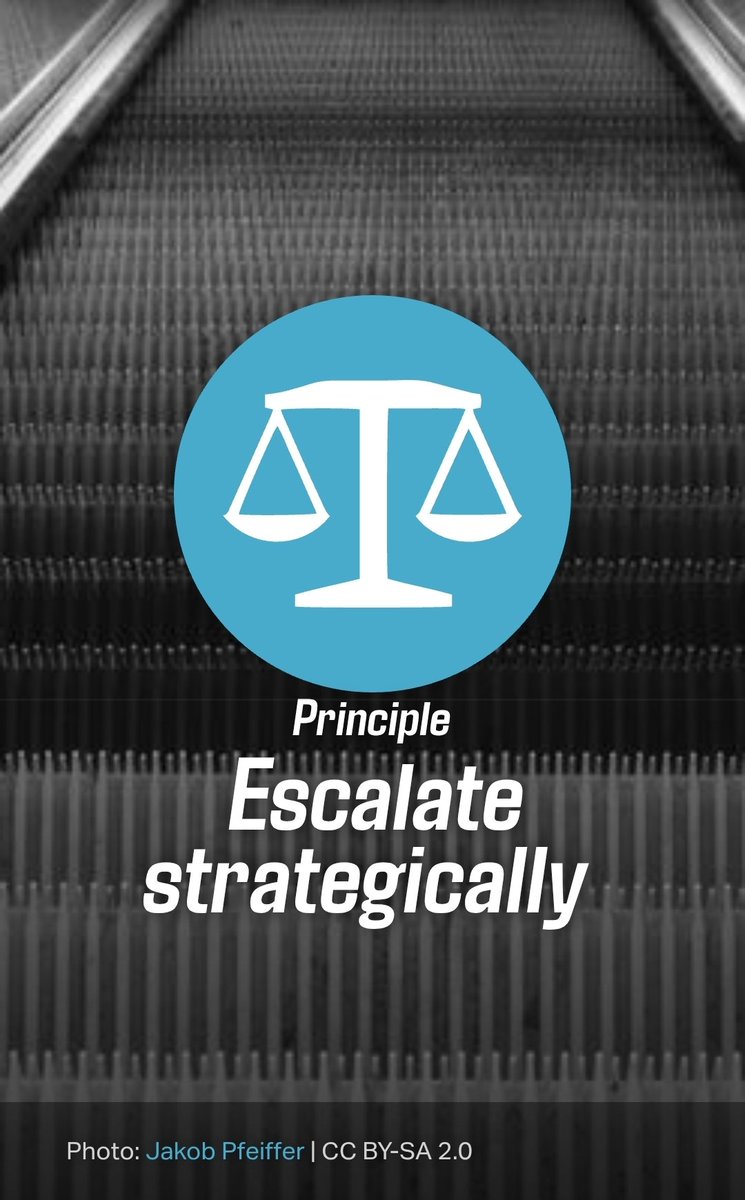 ConceptualJames's tweet image. This is straight out of Beautiful Trouble. It's called mid-level violence, a type of provocation that puts its target in a "decision dilemma" using "strategically escalating" provocations until they get a reaction.

The logic is "your enemy's reaction is your real action," and…