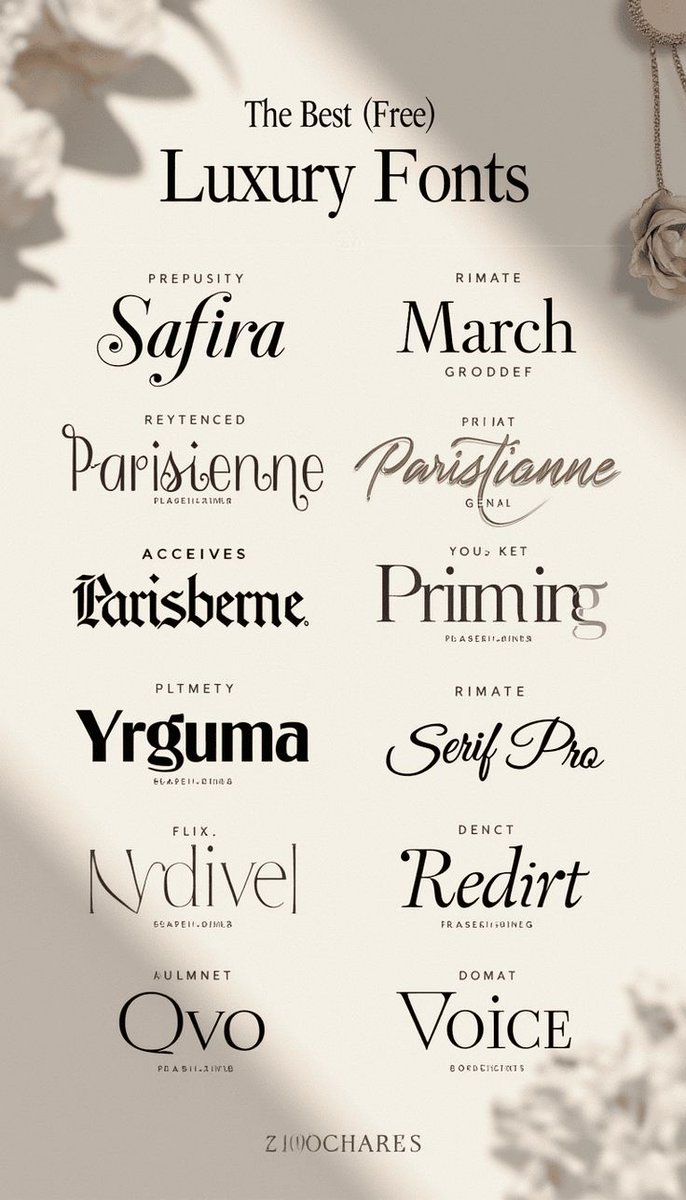 12 free luxury fonts for brand identities and packaging (zimochares)