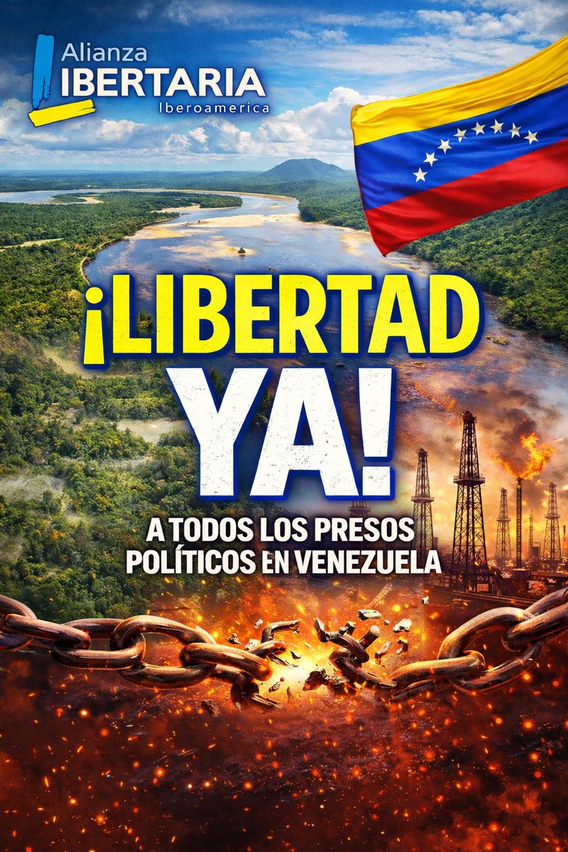Libertad a todos los presos políticos de la dictadura chavista.

#QueSeanTodos

#LibertadInmediataParaTodosLosPresosPoliticos

AlianzaLibertaria.com