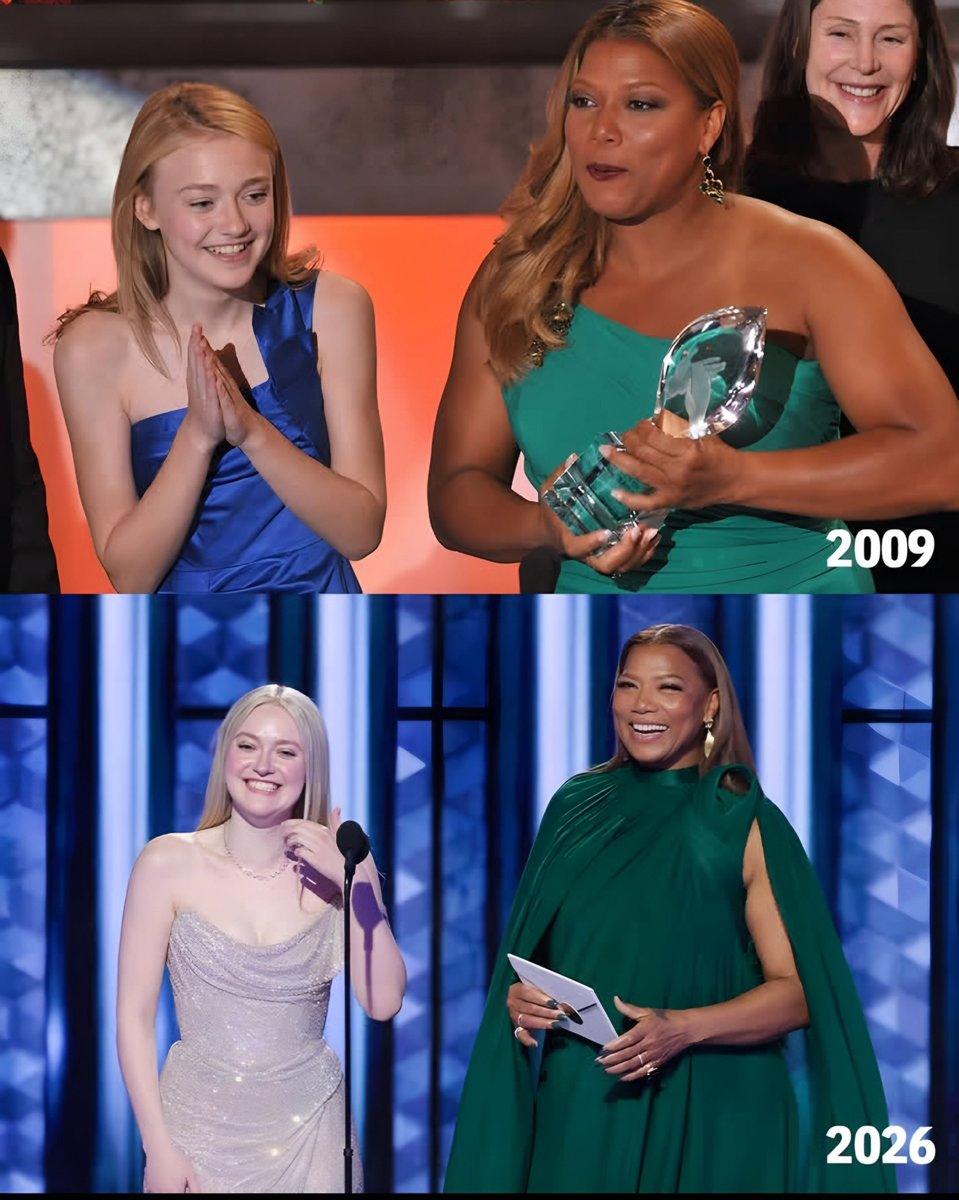 Jabz_CFC's tweet image. Queen Latifah &amp;amp; Dakota Fanning,17 years apart. 😍