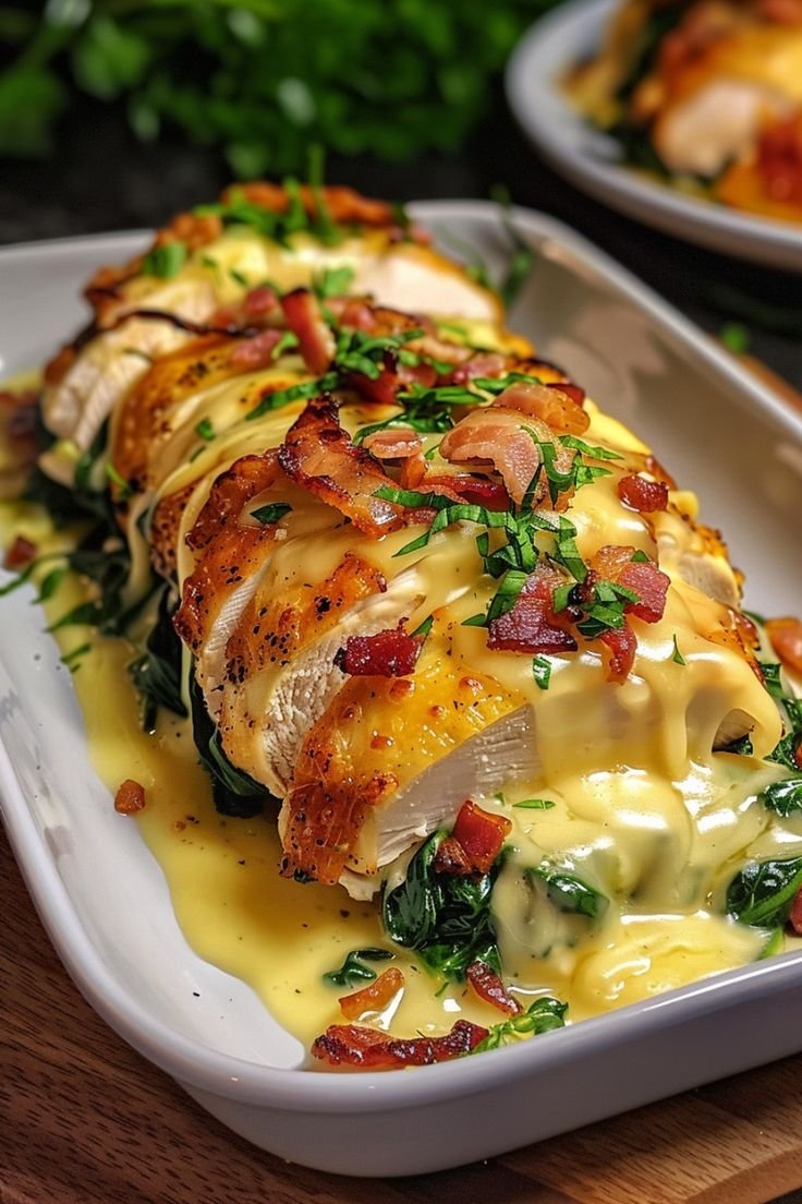 Emily2026888's tweet photo. Hasselback Chicken with Spinachand Cheese https://t.co/8CR5hHqiWl