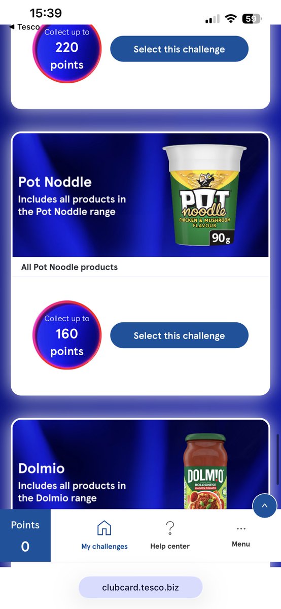 sarah_csj's tweet photo. @Tesco hi, just noticed a little spelling error on clubcard challenges 😅 love a pot noddle https://t.co/gSvECzfgsM