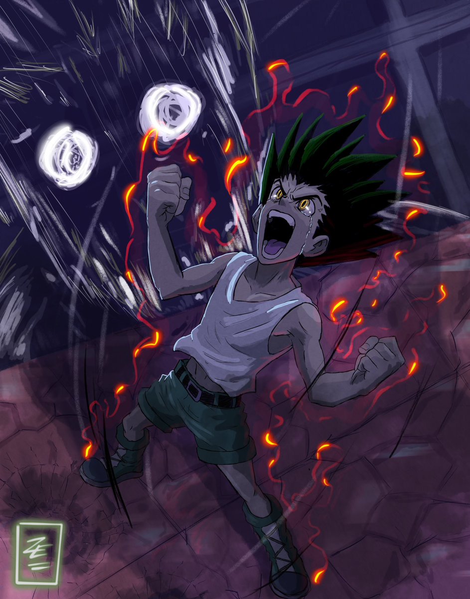 zen_edit's tweet image. Love #hunterxhunter by far such a powerful scene I had to rewatch the arc all over again #gon losing his humanity. While a king learns to have it. Let me know what you guys enjoy about Hunter x hunter. #killua #hxh #fanart #manga #anime.