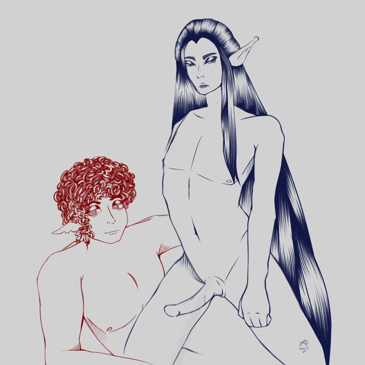 I’ve never posted NSFW anywhere I’m nervous lol 

(also the orange guy’s face cracks me up I DON’T KNOW WHY I DREW IT LIKE THAT IEKDJSKSJ)  
#ibispaintx #nsfw #nsfwart #artmoots