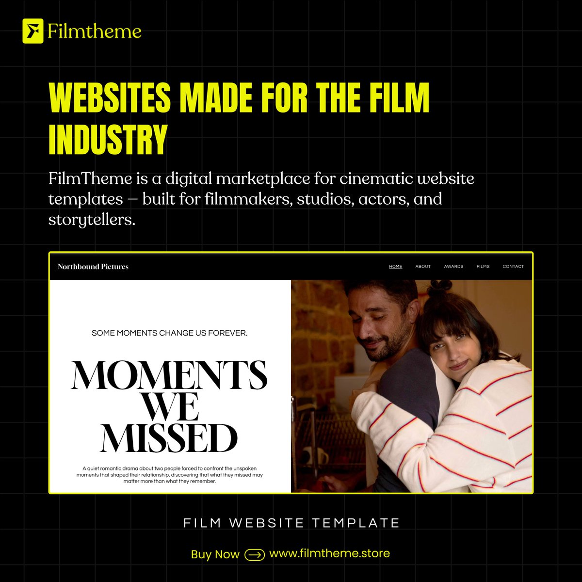 thefilmtheme's tweet photo. Turn your film vision into a powerful website. Built for creators who take cinema seriously.

#Filmtheme #FilmmakerWebsite #ShowcaseYourCraft #DiscoverYourWork #FilmmakingJourney #Filmmakers #Filmtheme #film #supportindiefilm #indifilm #shortfilm #filmmakers https://t.co/t3UKysF1CS