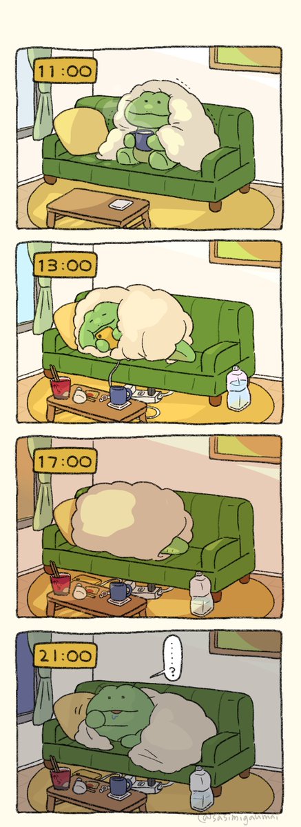 sasimigaumai's tweet image. 寒い日の休日ルーティン