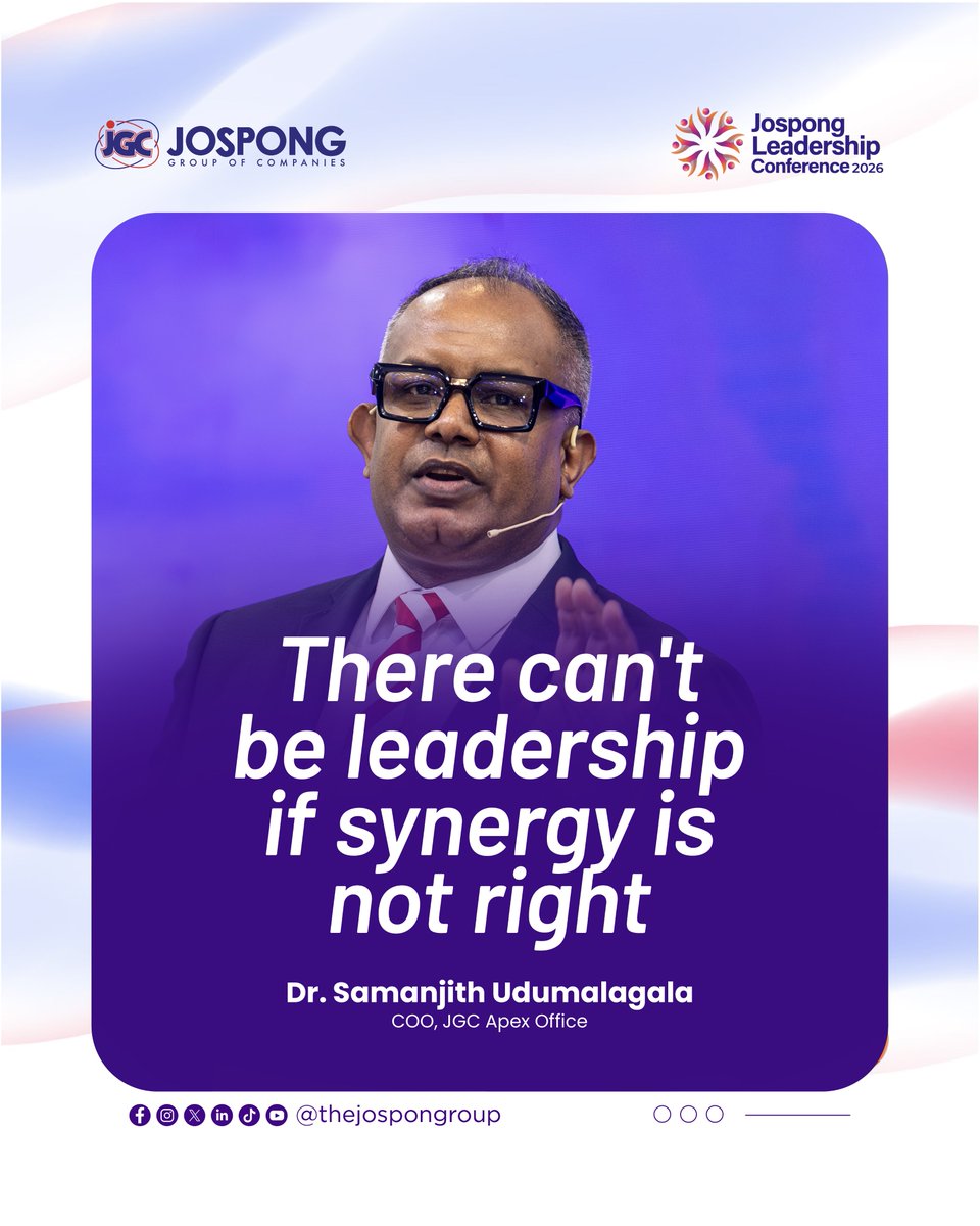 thejospongroup's tweet photo. 2026 Jospong Leadership Conference   

Quotes from Dr. Samanjith  

#JLC2026 #BuildingTomorrowsLeadersToday https://t.co/pQlji8GyUl