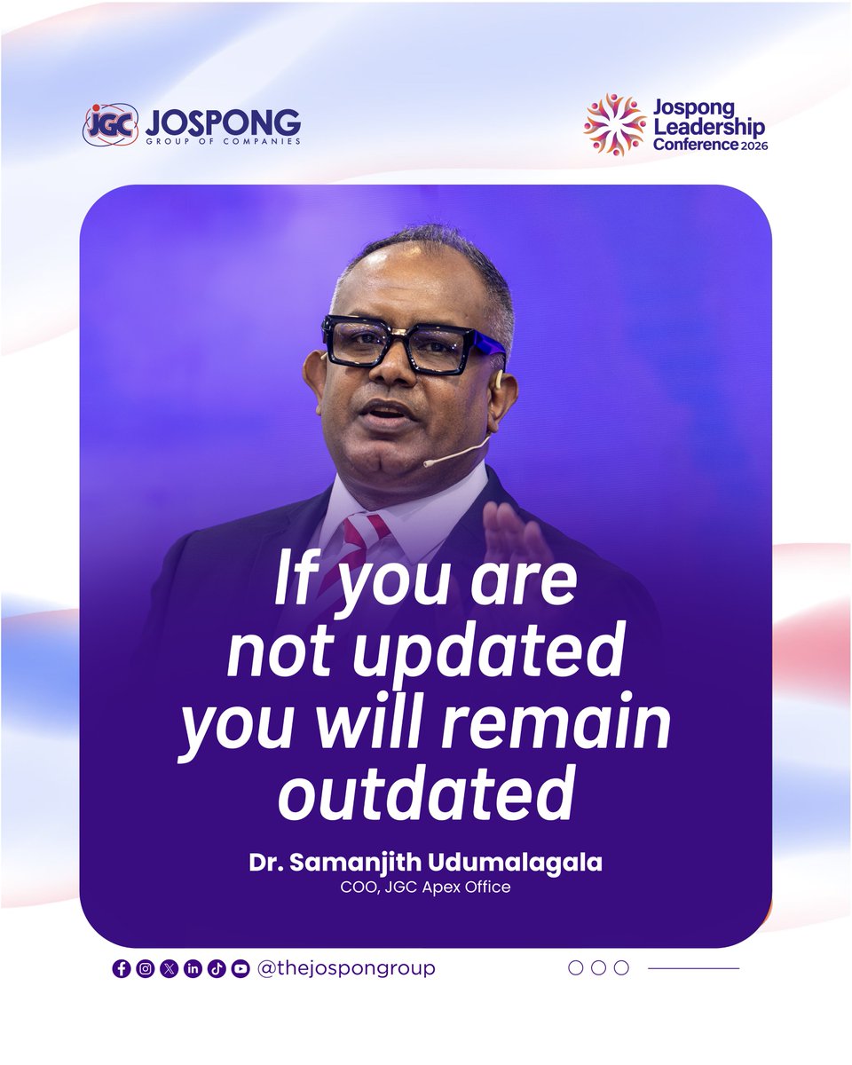 thejospongroup's tweet photo. 2026 Jospong Leadership Conference   

Quotes from Dr. Samanjith  

#JLC2026 #BuildingTomorrowsLeadersToday https://t.co/pQlji8GyUl