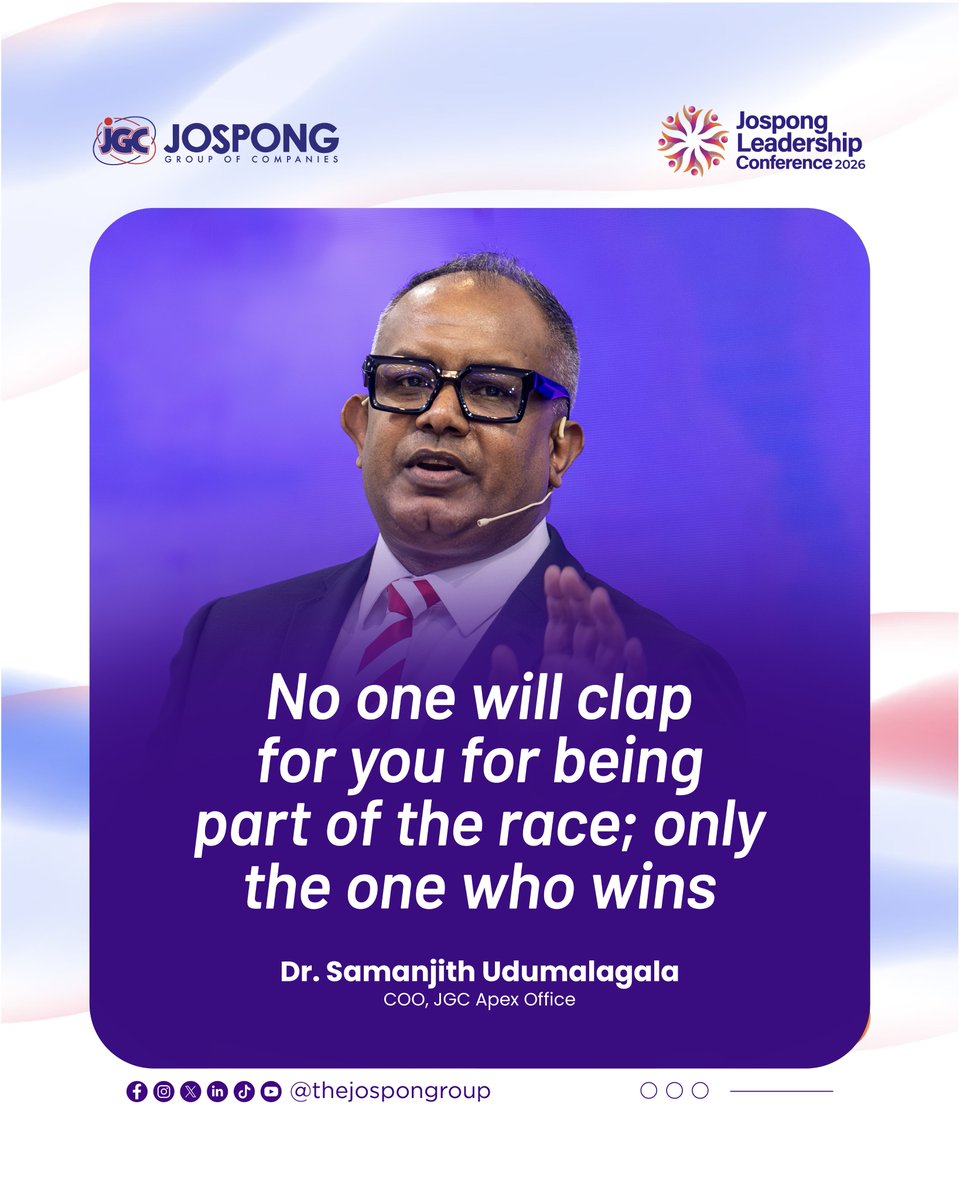 thejospongroup's tweet photo. 2026 Jospong Leadership Conference   

Quotes from Dr. Samanjith  

#JLC2026 #BuildingTomorrowsLeadersToday https://t.co/pQlji8GyUl