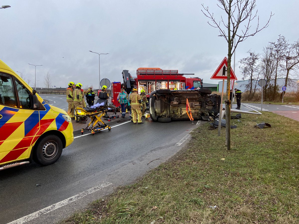 Ongeluk aan de Oostelijke Randweg in De Lier