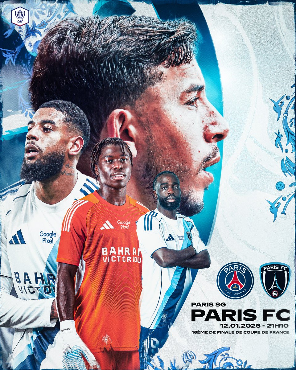 GroupeADP's tweet photo. 8 jours après le derby de Ligue 1, place ce soir au derby de Coupe de France 🔵⚪ #PSGPFC
Partenaire du @ParisFC, le #GroupeADP est derrière le club pour faire vibrer la capitale !
#CDCFA #CertifiéParis #AllezParis https://t.co/SV6xVx7g8g