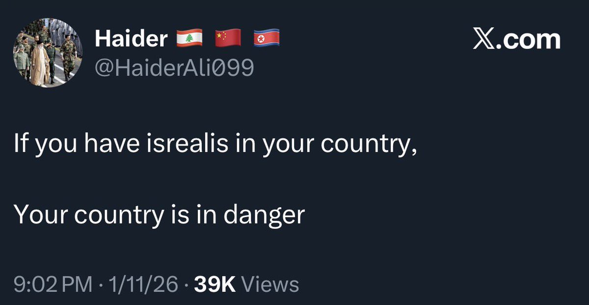 I’m scared that Israelis are going to shout Allahu Akbar and then detonate a suicide bomb in a Christmas market.