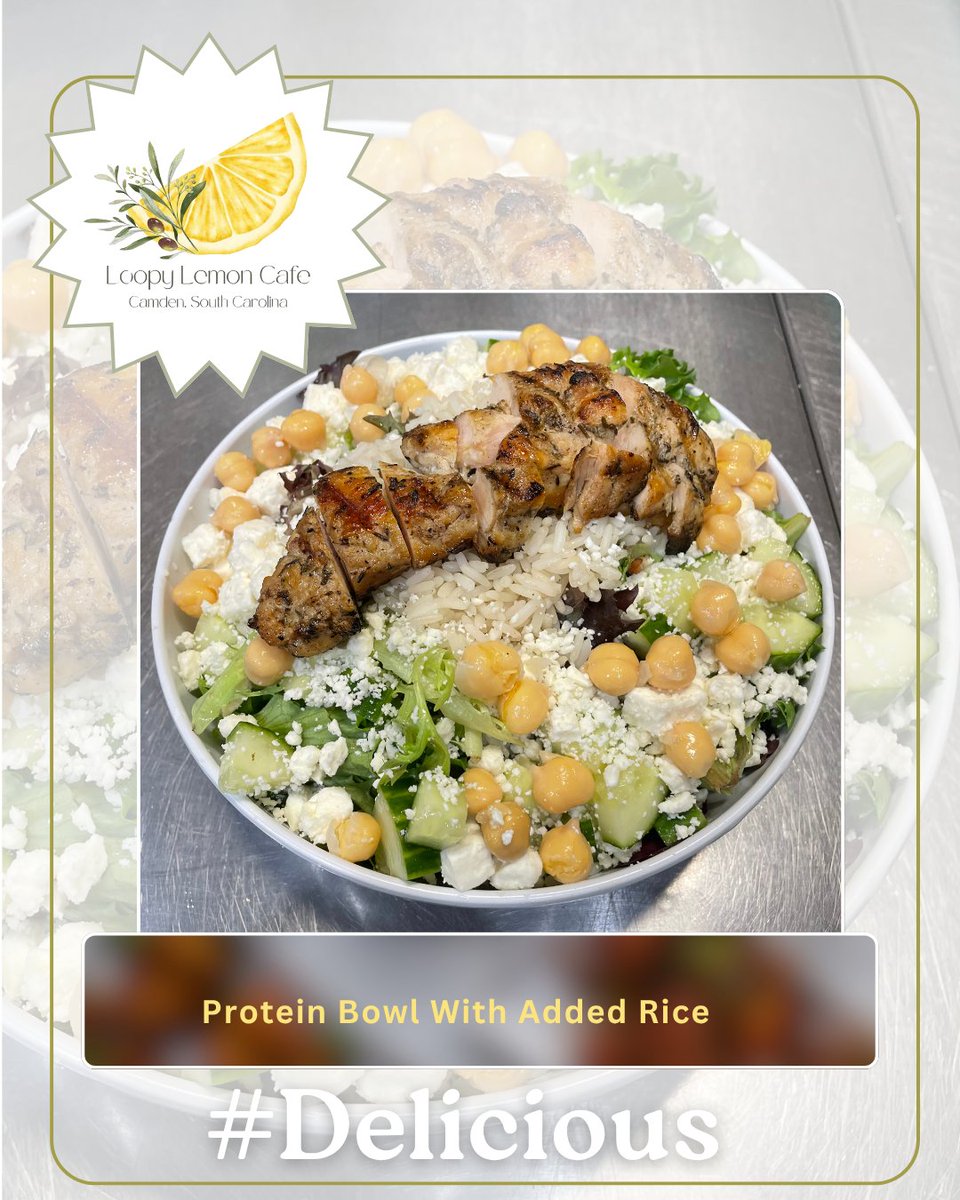loopylemonsc's tweet photo. Wholesome, flavorful, and delicious! Order the Protein Bowl and enjoy it your way!

From crisp salads to savory wraps, The Loopy Lemon Café brings you Mediterranean freshness—dine in, take out, or delivered with Uber Eats. https://t.co/xcv1wwp0K0