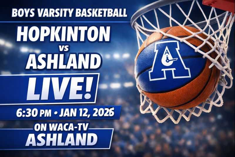 🕕 Tonight at 6:30 PM 📍 Ashland High School

Welcome to WACA-TV Sports, your exclusive home for Ashland High School Athletics. Tune in tonight for the live broadcast of boys varsity basketball as the Ashland Clockers host Hopkinton at Ashland High School.

🕡 Tip-off: 6:30 PM