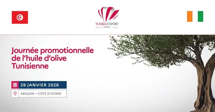 TapNewsAgency's tweet photo. #Tunisia: #CEPEX & the #Tunisian Embassy to #Cotedivoire will host a Tunisian olive oil networking day on Jan 29 in #Abidjan to connect exporters with #Ivorian food importers & institutions & explore new export opportunities with notably presentations & olive oil tasting. #TAP_En https://t.co/sXl13AEj4t