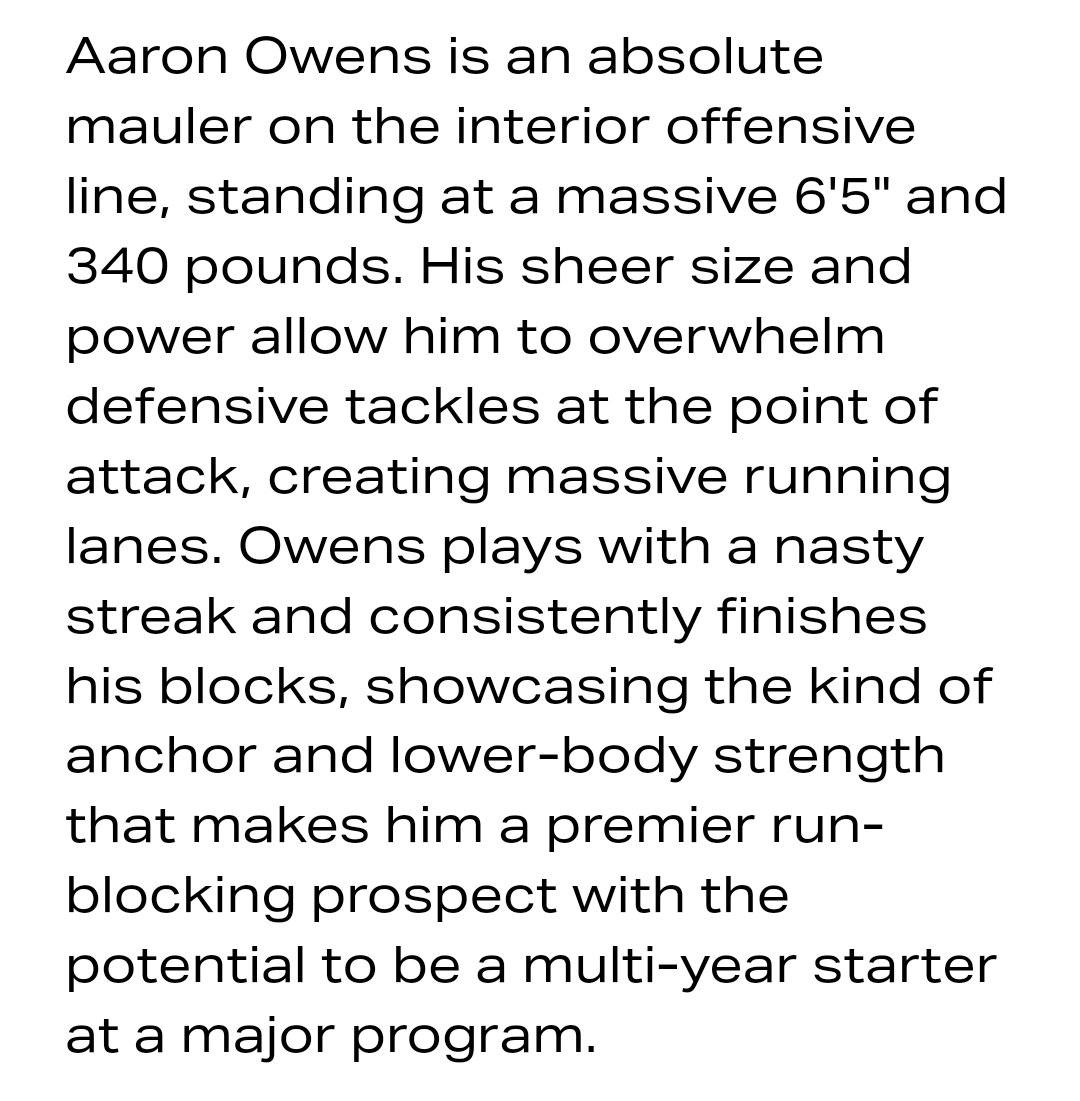 Aaron Owens 2027 OL tweet media