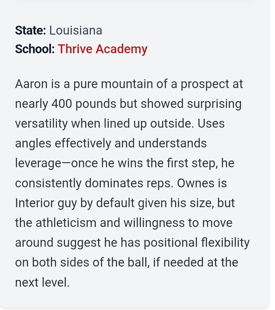 Aaron Owens 2027 OL tweet media