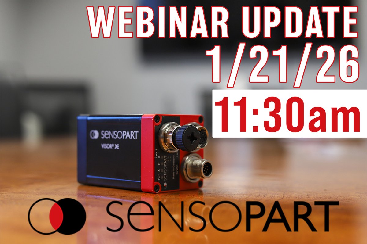 We mentioned during the holidays that SensoPart is conducting a webinar introducing the new DTECT Object 3d - we can now CONFIRM that it will take place on Wednesday, January 21 at 11:30EST - we invite you to take part! We know we will be there!

bit.ly/SensoPartSemin…