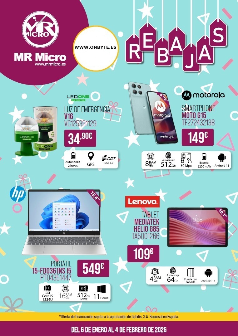 OnbyteTech's tweet photo. 🔵🔥 REBAJAS DE ENERO ONBYTE 🔥🔵
Empieza el año renovando tu tecnología al mejor precio.
💻 Portátiles rebajados
📱 Smartphones a precio ajustado
🖨️ Impresoras, tablets y accesorios
Menos gasto. Más tecnología. Así de simple.
📲 Consúltalo en 👉 https://t.co/kdyuF8CLbU https://t.co/u9LPjXywZe