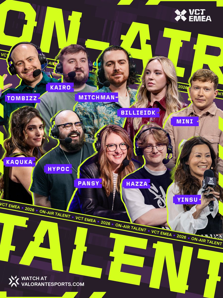 The most anticipated roster announcement 🚨

Please welcome our 2026 #VCTEMEA On-Air Talent.