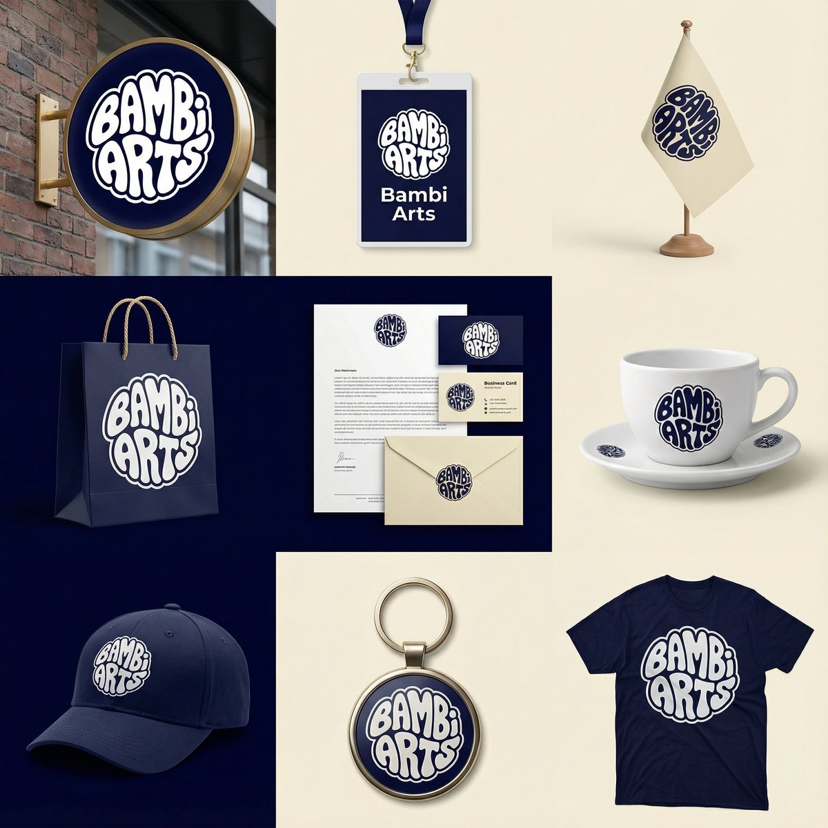 Spectre_Hub's tweet photo. No brief. No client. Just play.
One logo became a full identity.
Bambi Arts.

#BrandIdentity #DesignProcess #StillSPECTRE https://t.co/uaBcqzGrbz