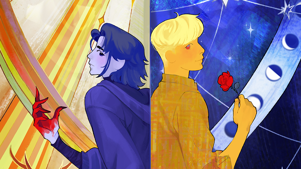 PhilFalcoWrites's tweet image. #Gay #College #Vampires 🩸🌞🌑

Love at Second Bite #1 is live on @Kickstarter!

Cheery Vampire Jock Liam Graves misses his days in the sun. Gloomy Loner Dean Hikaru struggles to connect.
Can they find the light together?
kickstarter.com/projects/philf…