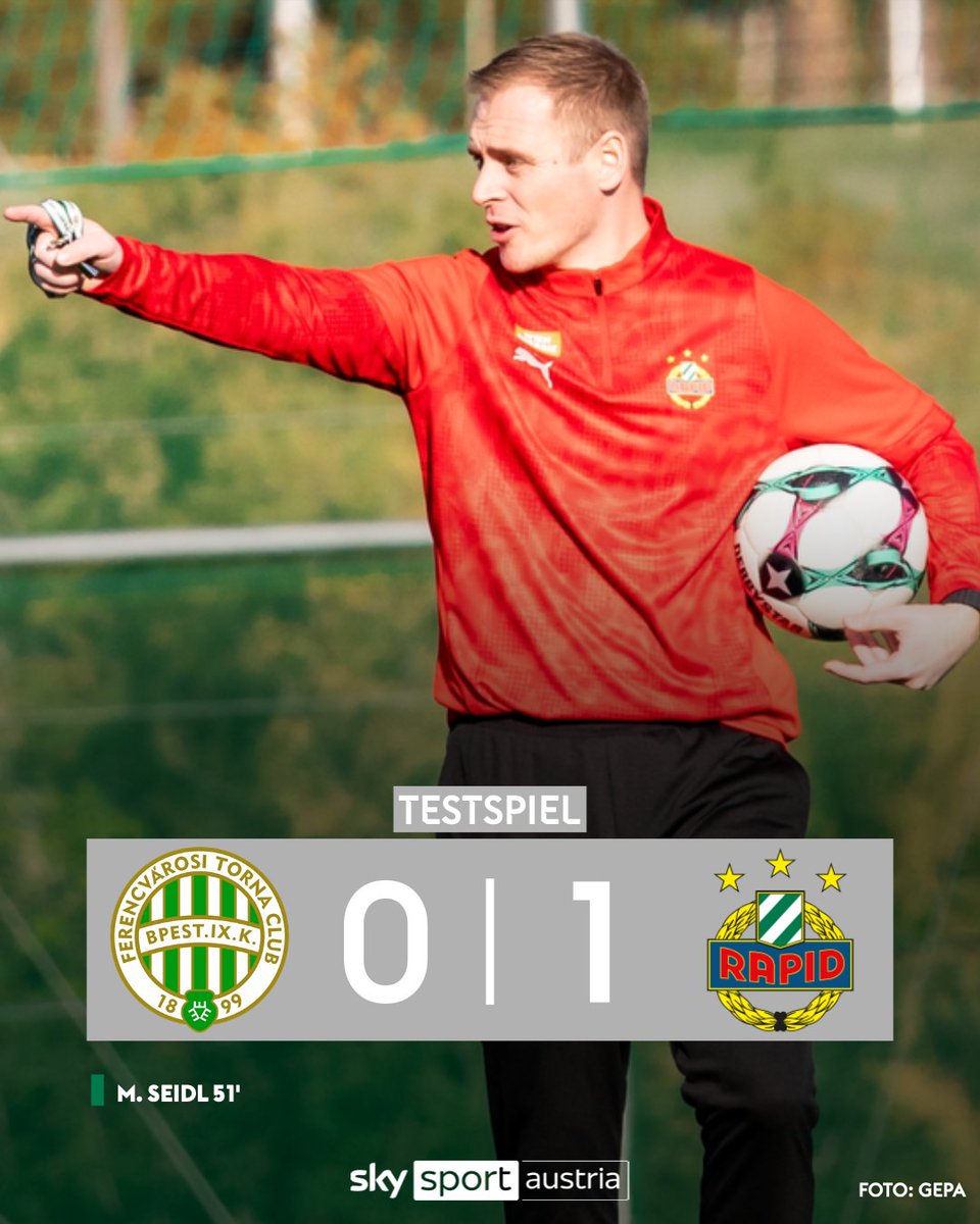 Der SK Rapid gewinnt das erste Testspiel unter Trainer Johannes Hoff Thorup mit 1:0 gegen Ferencváros Budapest!

skysportaustria.at/rapid-holt-sie…

#SkyBuliAT