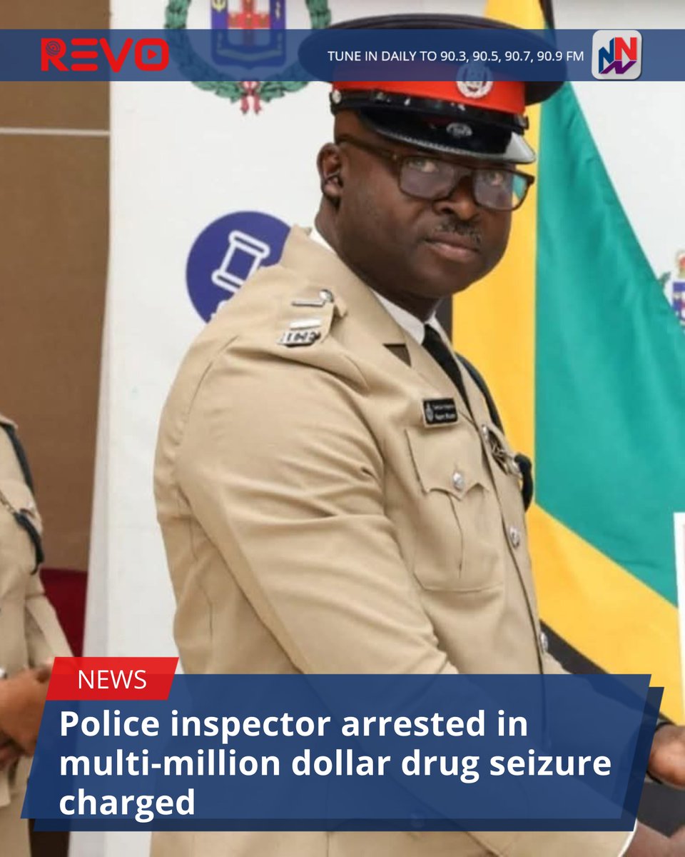 The inspector of police arrested for breaches of the Dangerous Drugs Act in St. Andrew last Thursday has been charged.

He is 51-year-old Martin Walker, of Greater Portmore, St Catherine.

READ MORE HERE: revonews.ai/news/police-in…