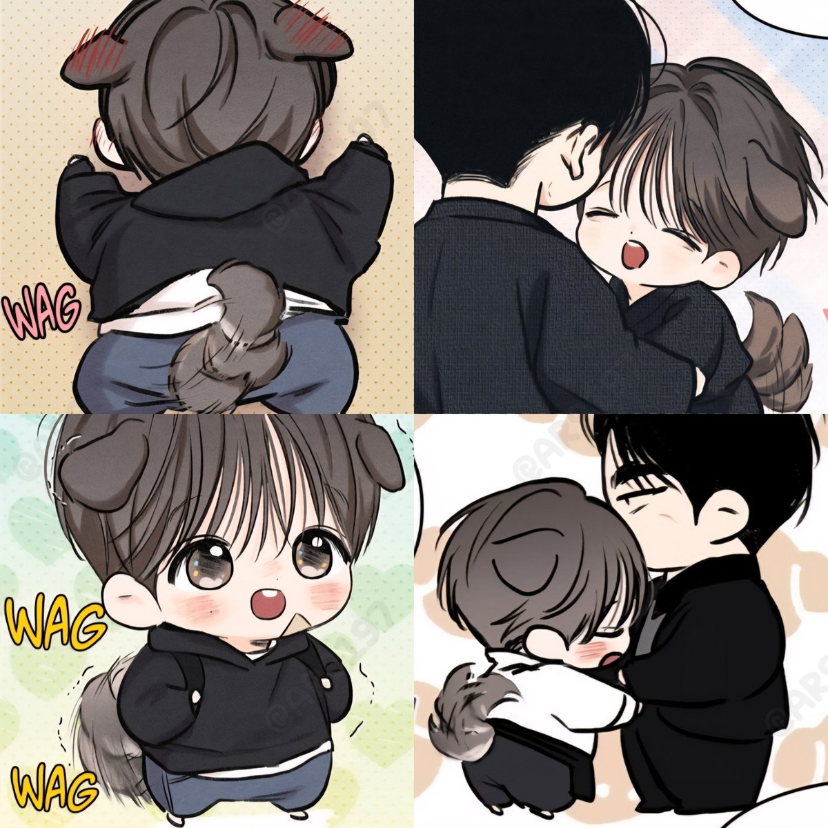 AR9197's tweet image. Yeomin's wagging tail is the cutest 🐶💖🤲