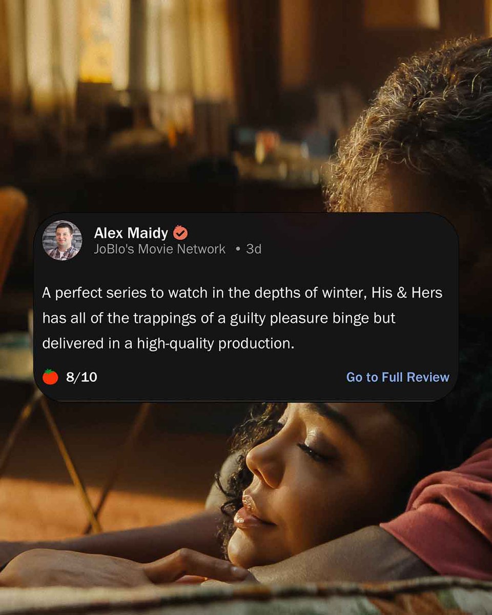FreckleFilms's tweet image. Certified 🍅 ⭐️ the reviews are in. Swipe through for all reasons why you should be binge-watching His &amp;amp; Hers on @netflix