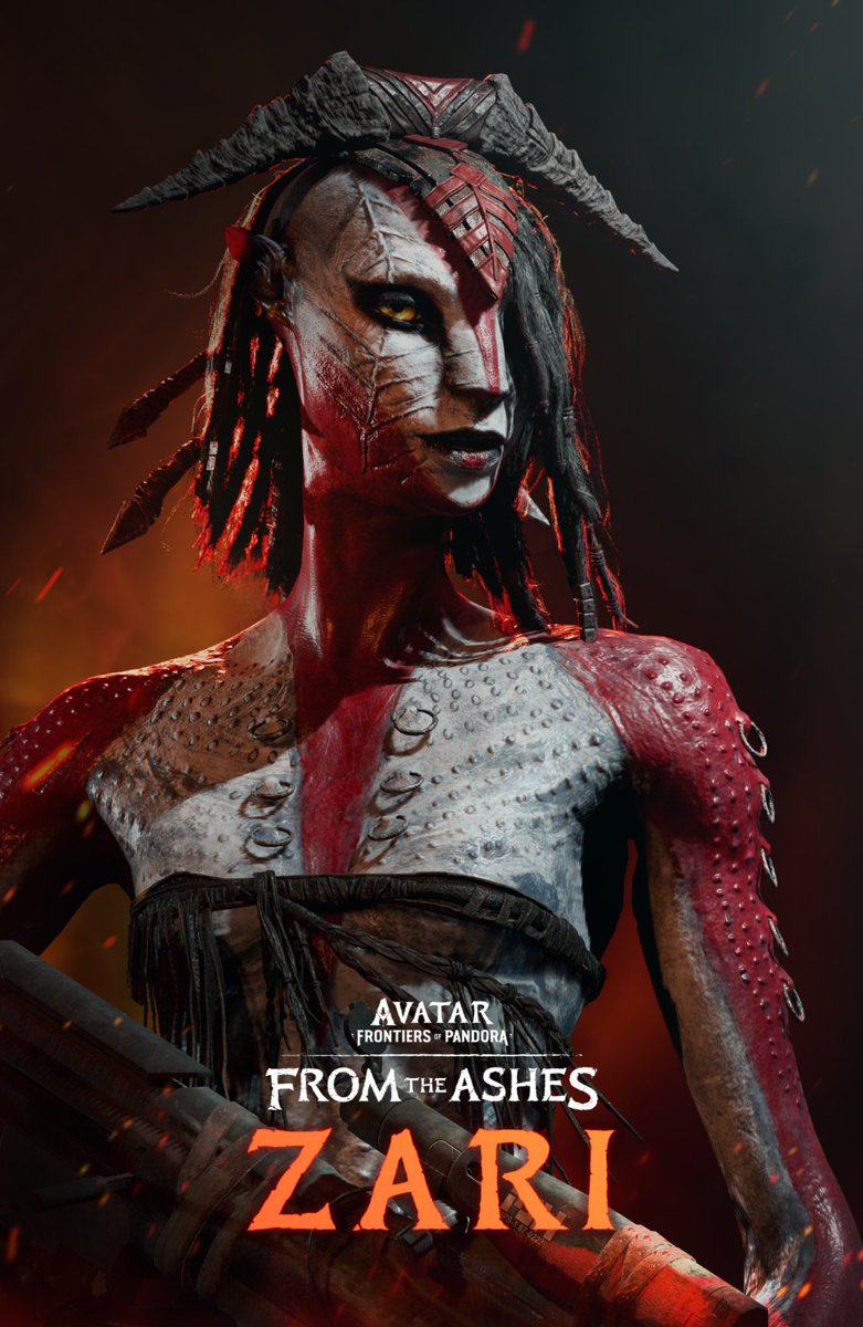 AvatarFrontiers's tweet image. Meet the key characters of From the Ashes. The Ash bosses Zari, Rakx and Ka’sem are led by Wukula, and have allied with Major Bukowski's RDA forces. So’lek and his allies must stand against them.