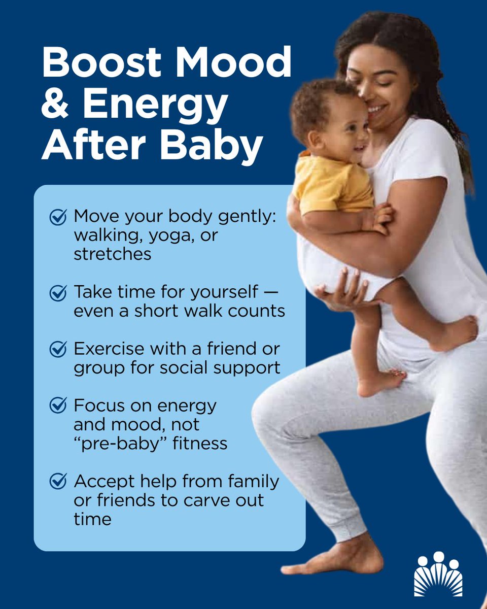 aboutKP's tweet image. Feeling stressed after having a baby? Postpartum exercise helps mental health. Priya Batra, PsyD, a women’s health psychologist at Kaiser Permanente in Sacramento, California says gentle movement boosts mood and lowers postpartum depression risk. k-p.li/4p65esy