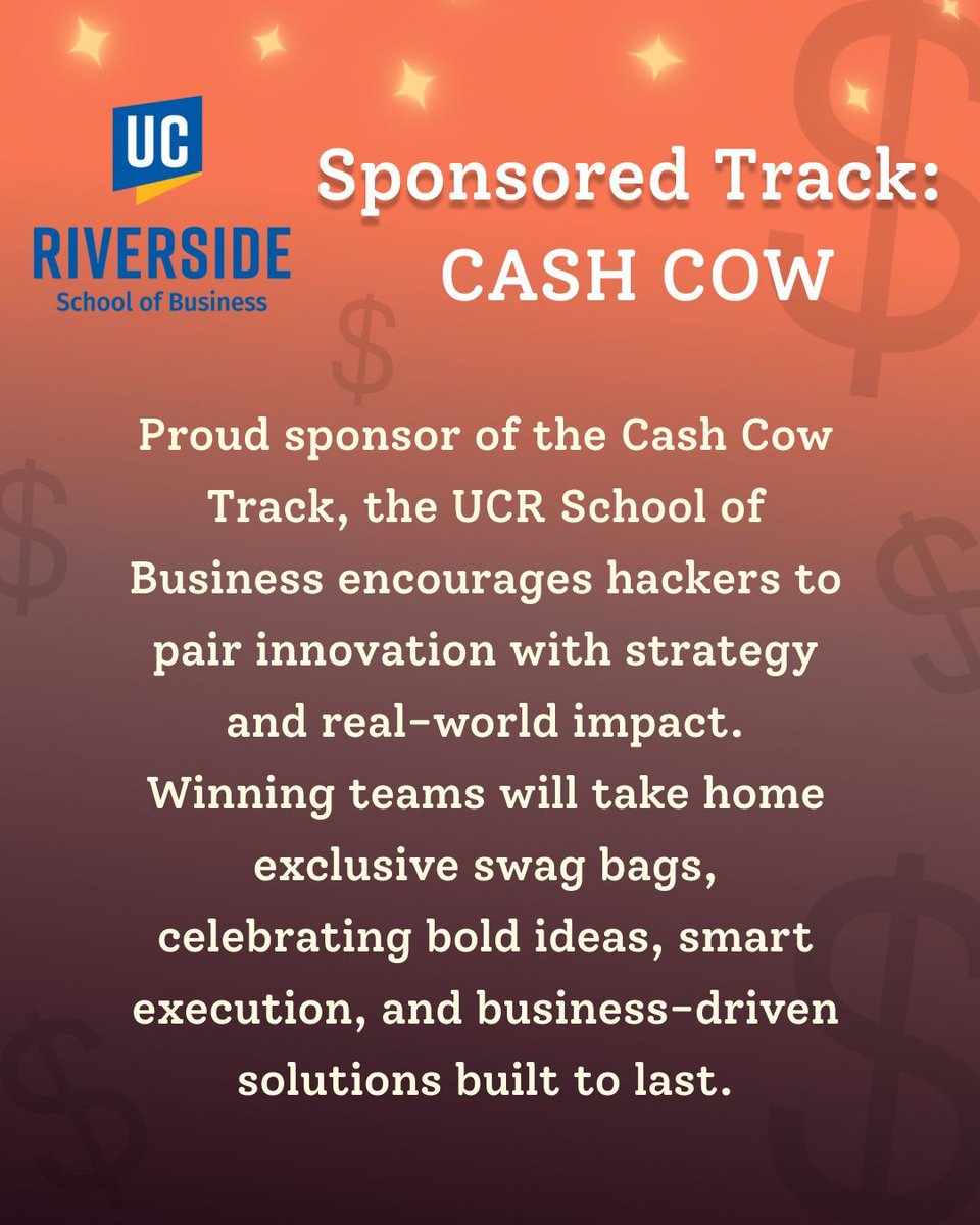 rosehackucr's tweet photo. ✨ Sponsor Spotlight: UCR School of Business x RoseHack ✨

We’re excited to shine a spotlight on the UCR School of Business, a proud sponsor of RoseHack and the Cash Cow Track! 💼💡 https://t.co/QCczgvlLmh