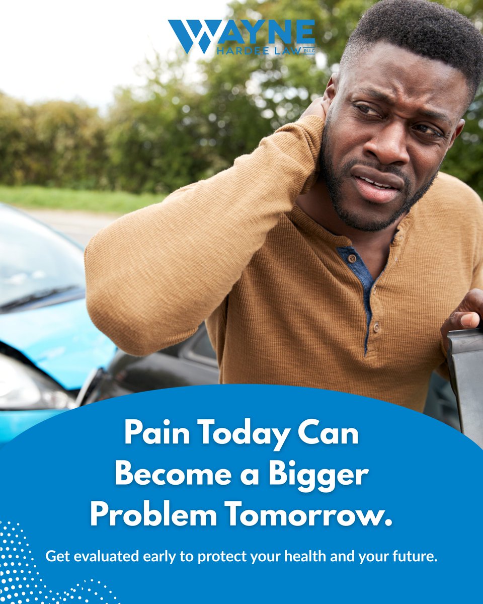 HardeeWayne's tweet photo. Pain today can become a bigger problem tomorrow.
Don’t wait to get the care and legal protection you need. 🚑⚖️
Early action can make all the difference in your health and your future.

📞 Call 800-INJURED for a free evaluation.

#WayneHardeeLaw #CarAccidentInjury #GetCheckedOut https://t.co/5RpRhYwss3