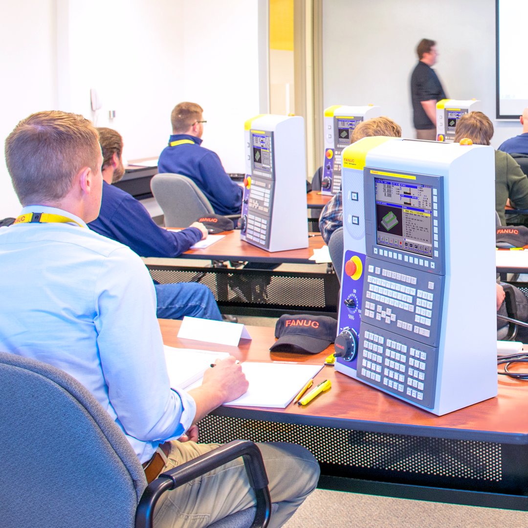 FANUCAmerica's tweet image. Take your skills to the next level this new year!🎆📚🎓 
#FANUC #Training has courses to help achieve your goals: 

⚙️#CNC &amp;amp;amp; #ROBODRILL Training
🤖#Robotics Training
🖥️Online #virtual training

Browse 𝟭𝟬𝟬+ 𝗰𝗹𝗮𝘀𝘀𝗲𝘀 and enroll instantly TODAY: bit.ly/45aO0BO