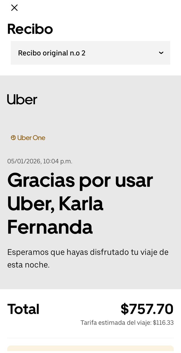 Karlafervm's tweet photo. Por que me cobran por un viaje que no realice y me hicieron doble cargo? @Uber_MEX @Uber_Support un viaje que fue de 20 min con tarifa de 116 después se convirtio en viaje de 4 horas con mas de $700 que mecargaron sin haberlo realizado y se deslindan de eso en ayuda al soporte 🫠 https://t.co/TgJ2ogrHxf