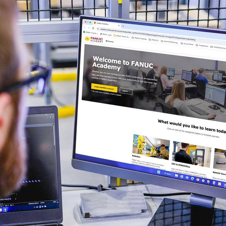 FANUCAmerica's tweet image. Take your skills to the next level this new year!🎆📚🎓 
#FANUC #Training has courses to help achieve your goals: 

⚙️#CNC &amp;amp;amp; #ROBODRILL Training
🤖#Robotics Training
🖥️Online #virtual training

Browse 𝟭𝟬𝟬+ 𝗰𝗹𝗮𝘀𝘀𝗲𝘀 and enroll instantly TODAY: bit.ly/45aO0BO