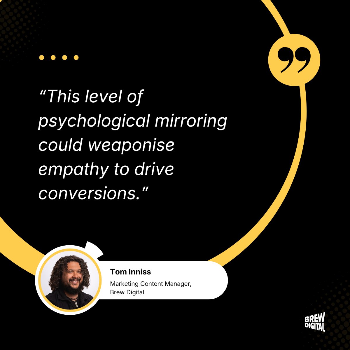 “This level of psychological mirroring could weaponise empathy to drive conversions.”

A sharp warning from Tom Inniss, Marketing Content Manager at Brew Digital, featured in <a href="/TechRoundUK/">TechRound</a>’s 2026 predictions.

🔗 Full article: ow.ly/tc3y50XTvln.

#MarketingPredictions
