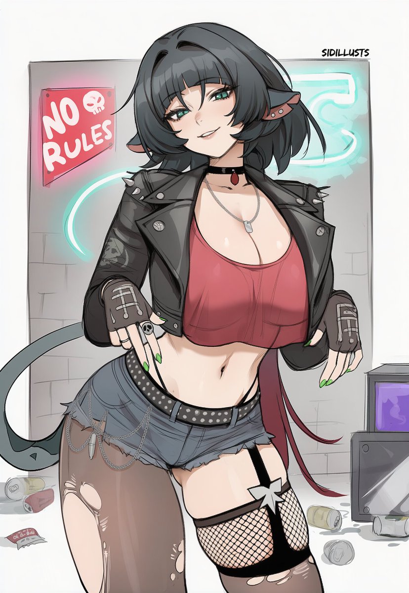 sidillusts's tweet image. She is in rebellious mood today.
#ZenlessZoneZero SFWイラスト