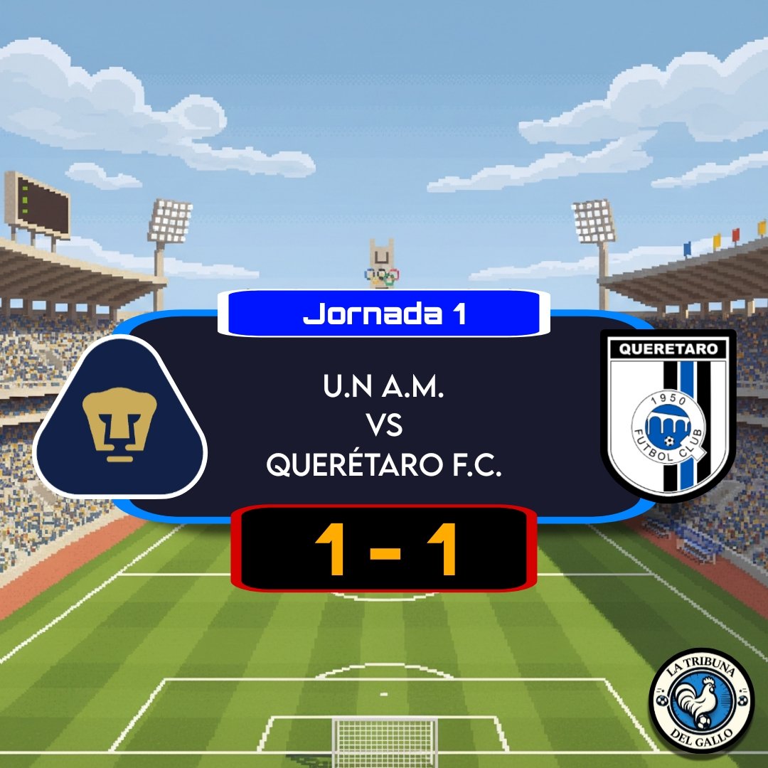 Primer punto de visita.
Gallos Blancos del <a href="/Club_Queretaro/">Gallos Blancos 🐓</a> logra sacar el empate del Olímpico Universitario. Se notan mejoras en funcionamiento, un equipo con mayor orden y orientación ofensiva. 

#Queretaro #GallosBlancos #Clausura2026 #Pumas #UNAM #LigaBBVAMX #México