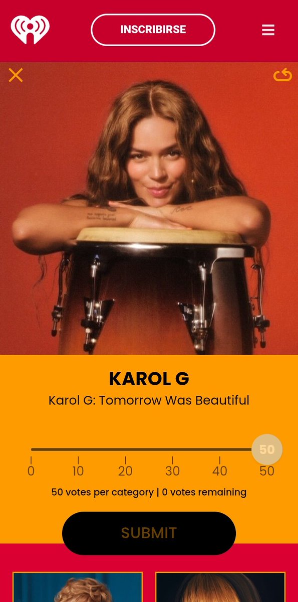braydon7357's tweet photo. @karolg_posting @iHeartRadio Listo mi voto ✅ para la Queen 🧡👑✨🫡 https://t.co/oyfRB5hptC