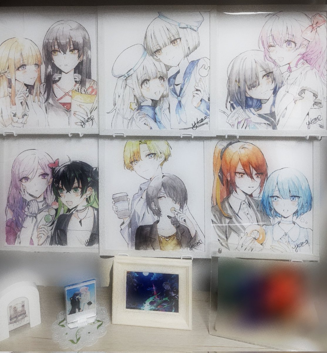 トワツガイ 描き下ろし 複製色紙 運命のツガイ そういえばイラスト複製色紙をフレームに入れて飾った～🖼️ デートし