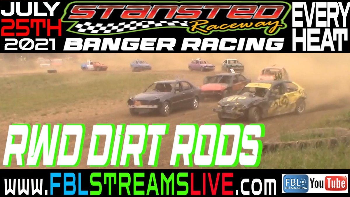 AVAILABLE TO THE PUBLIC NOW!!! STANSTED RACEWAY - RWD DIRT RODS - EVERY HEAT - 25th JULY 2021!!! The day starts dry but as the heats go on so does the rain!!! Rain on a dirt track gives RWDs fun at the wheel!!! youtu.be/SJXmK21ajSs